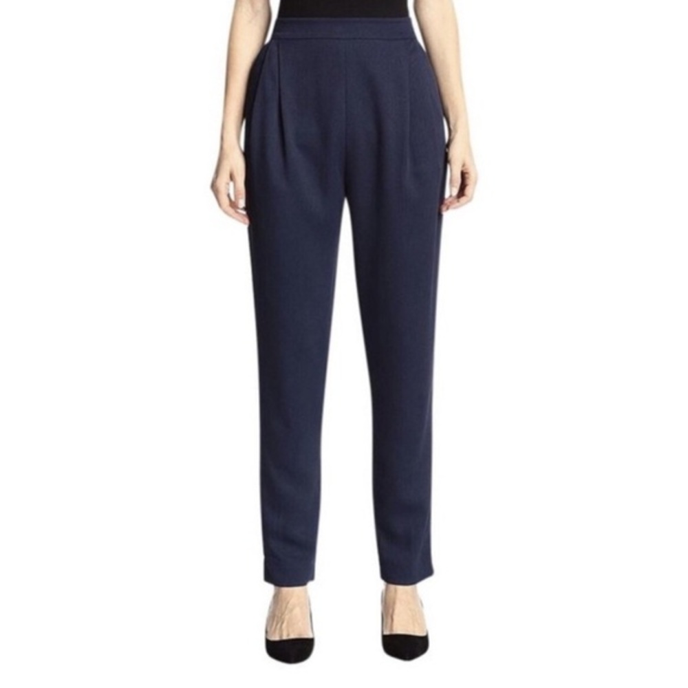 Derek Lam 10 Crosby Size 00 Pleat Crepe Trouser Pants Navy‎ Old Money Aesthetic